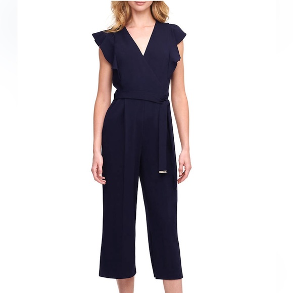 Tommy Hilfiger Flutter Sleeve Jumpsuit NWOT 16 - Picture 1 of 7